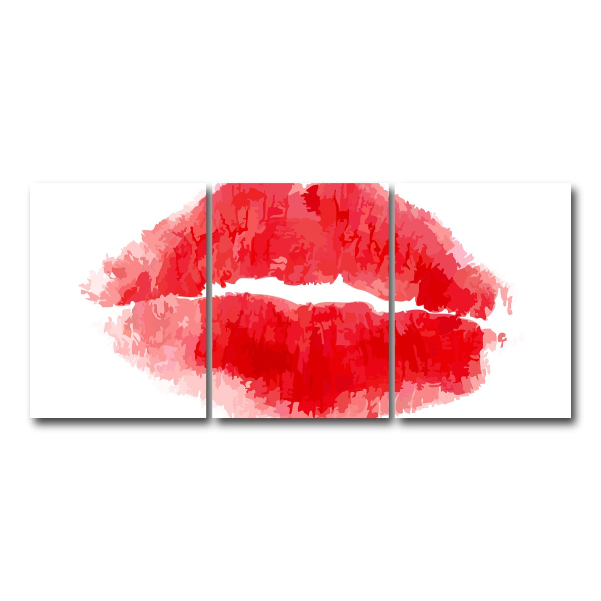 AUTO-MOCKUP WHITE | Lipstick Kiss | 3 Piece | Gallery Wrap Canvas | group=18x24