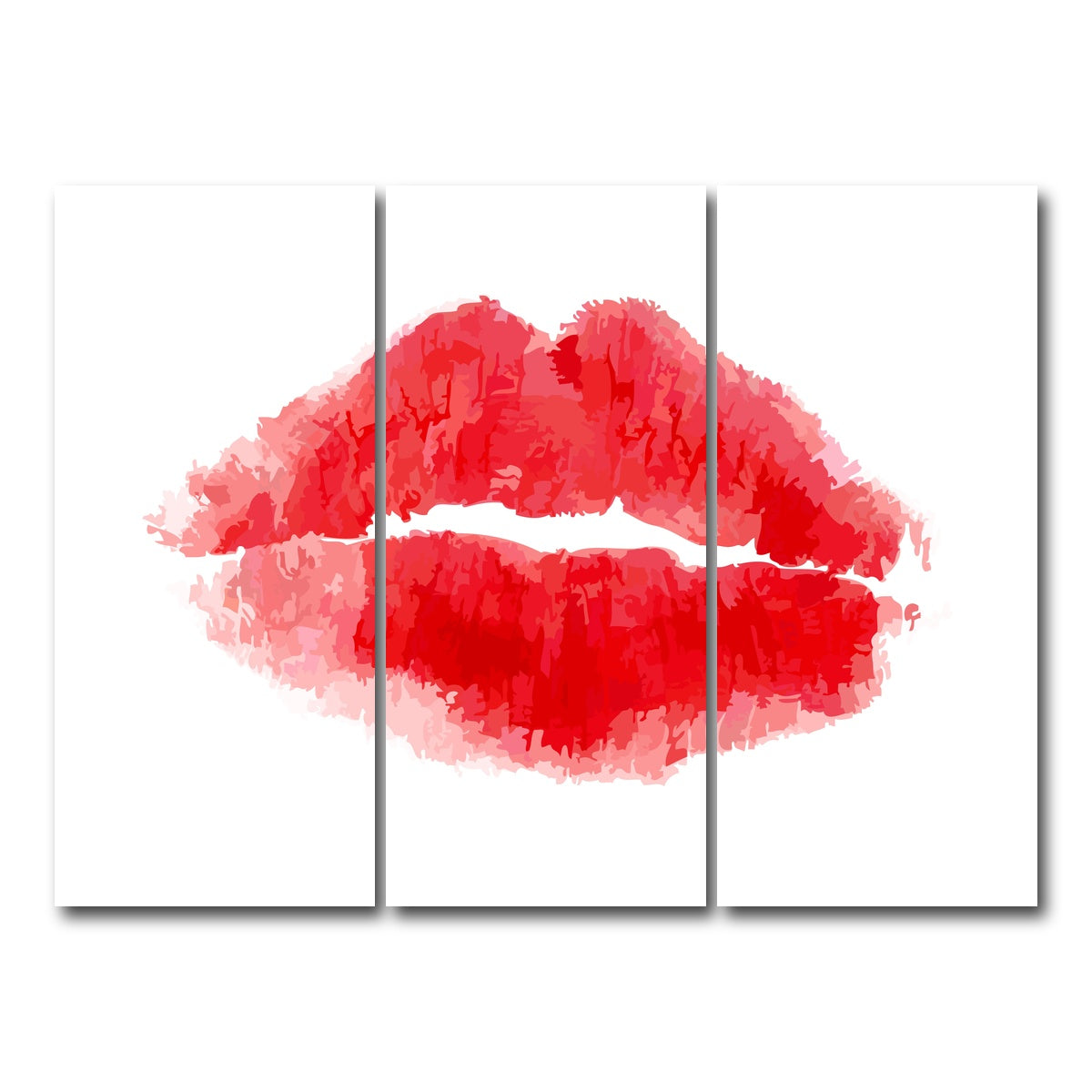 AUTO-MOCKUP WHITE | Lipstick Kiss | 3 Piece | Gallery Wrap Canvas | group=8x18