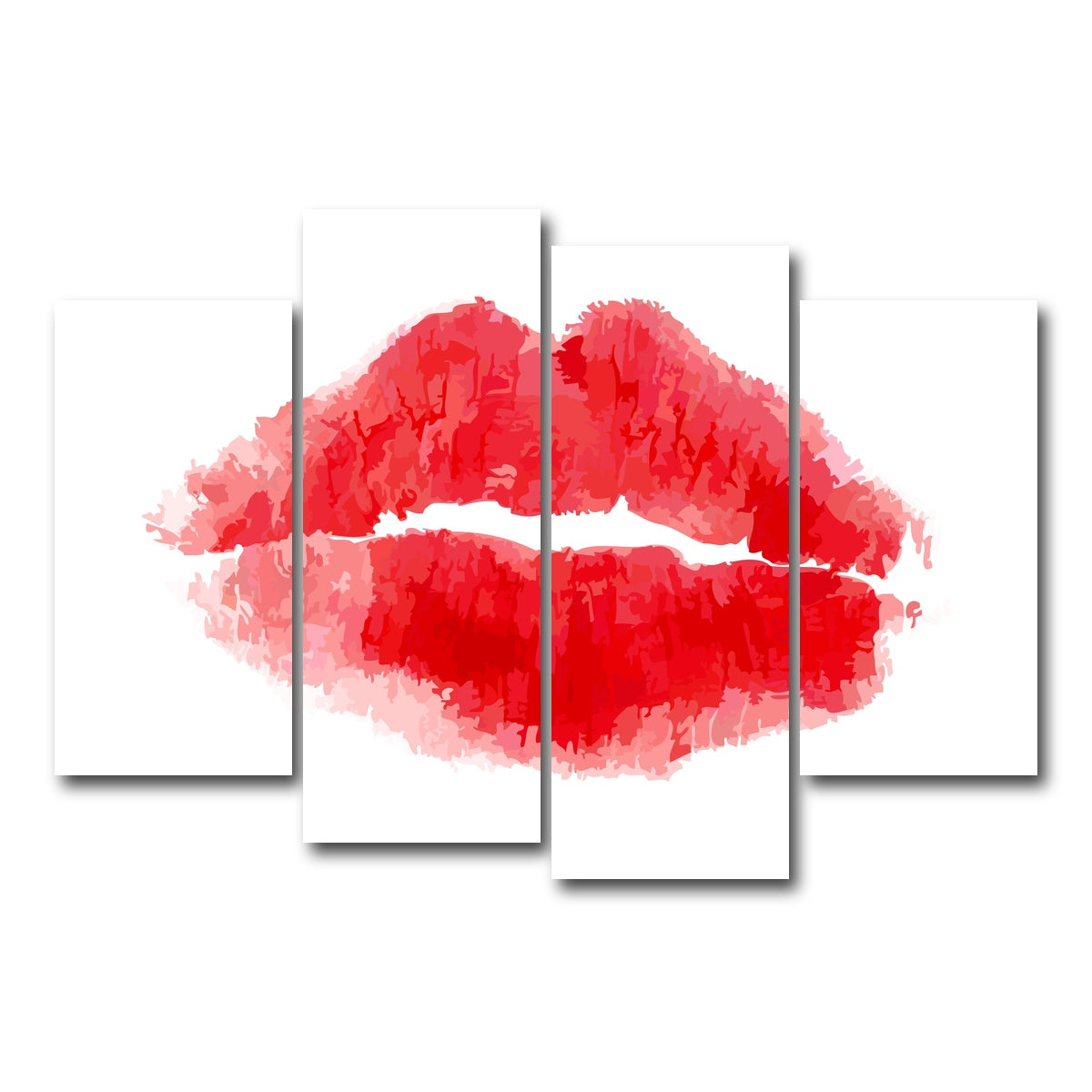 AUTO-MOCKUP WHITE | Lipstick Kiss | 4 Piece | Gallery Wrap Canvas | group=4_short