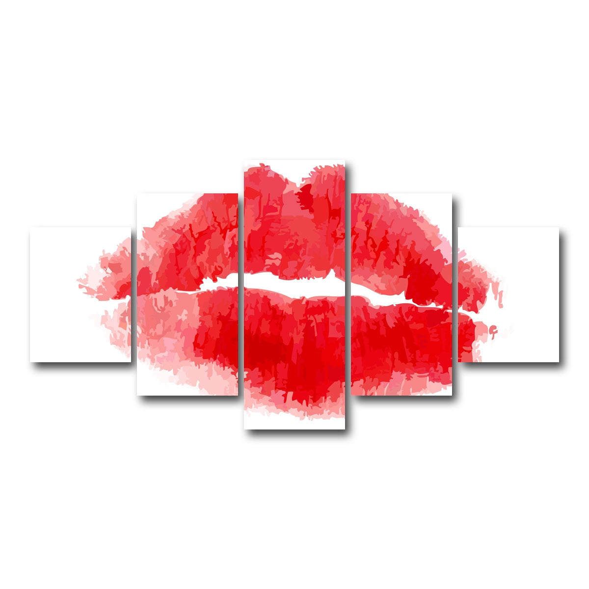 AUTO-MOCKUP WHITE | Lipstick Kiss | 5 Piece | Gallery Wrap Canvas | group=5_short