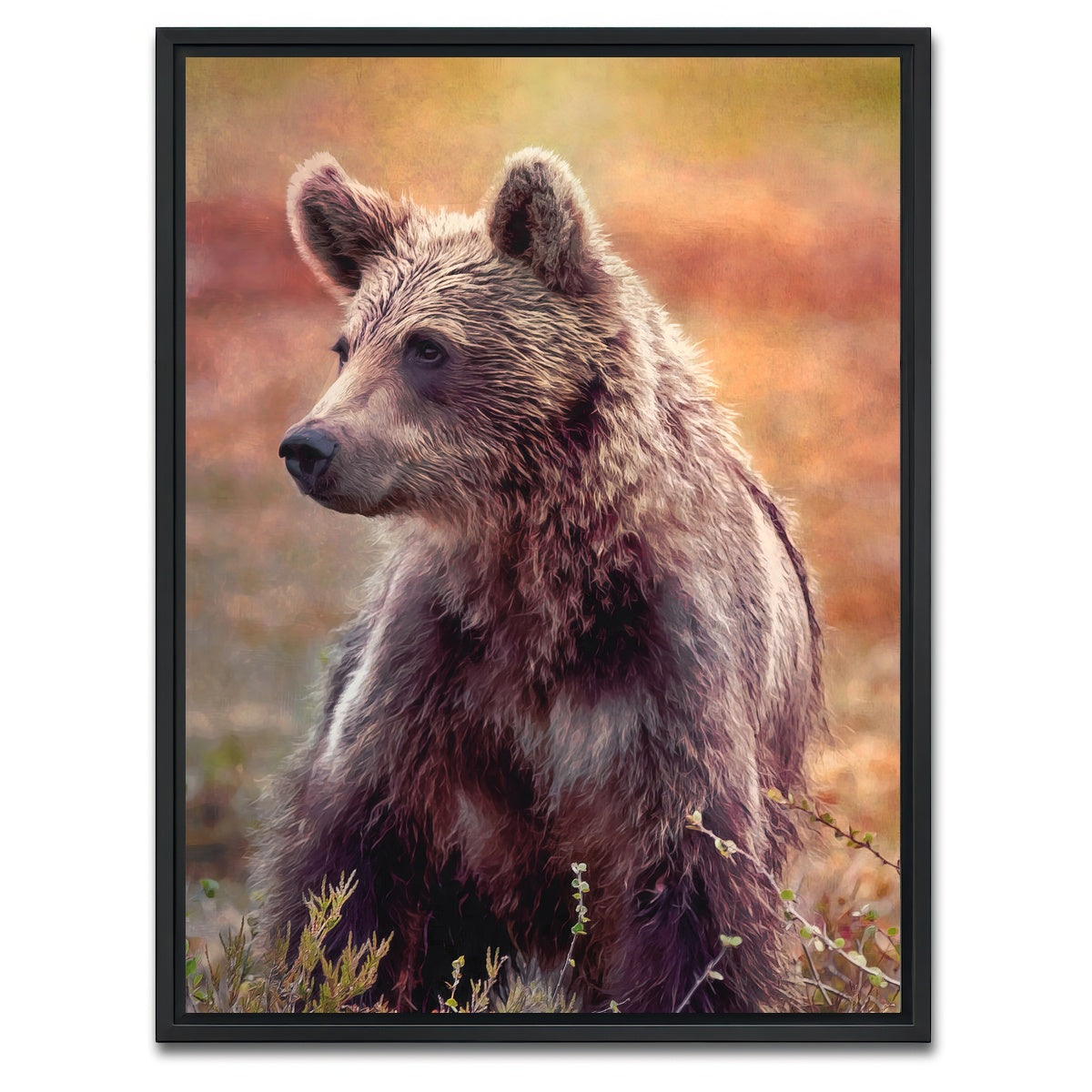 AUTO-MOCKUP WHITE | Little Brown Bear | 1 Piece | Black Framed Canvas | group=3x4
