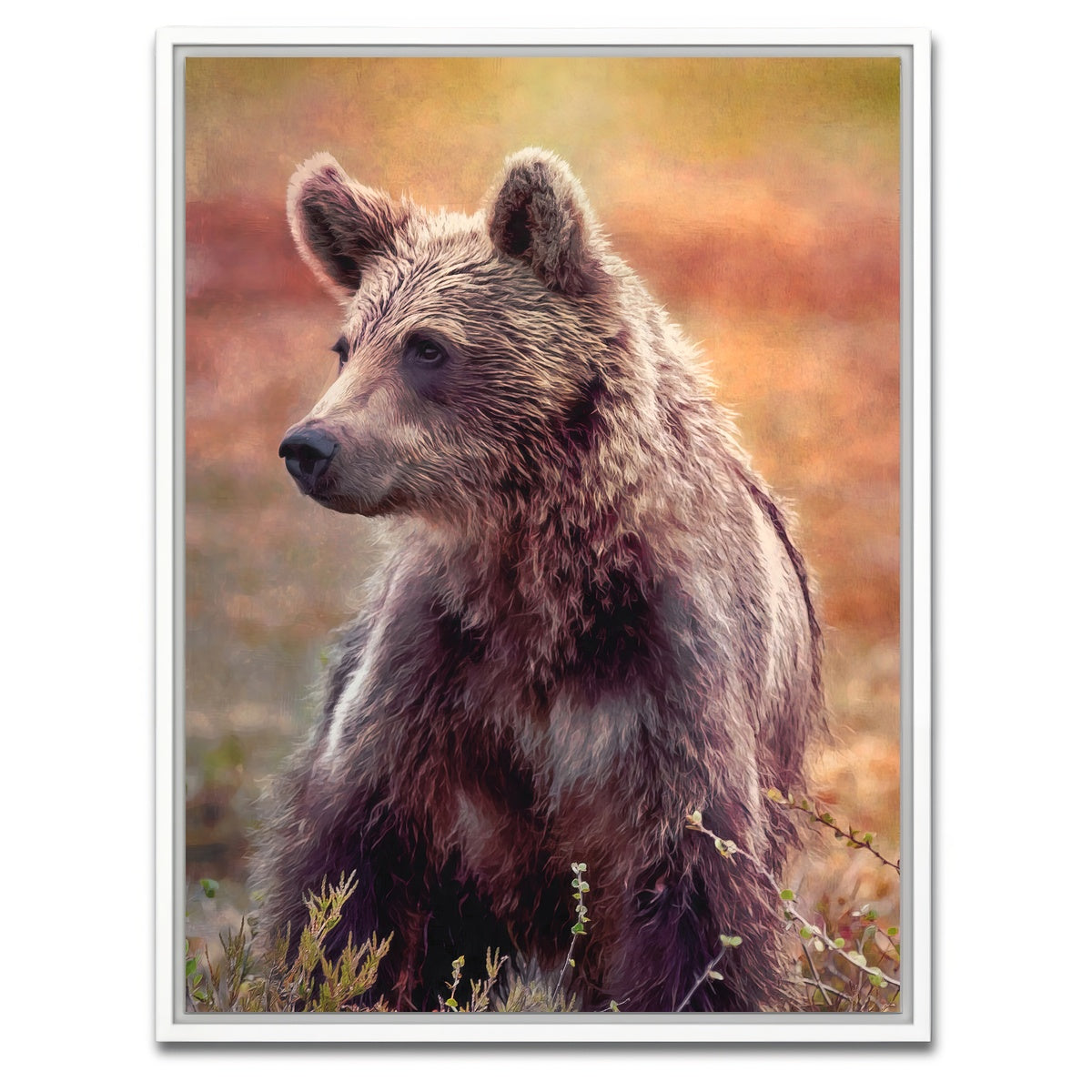 AUTO-MOCKUP WHITE | Little Brown Bear | 1 Piece | White Framed Canvas | group=3x4