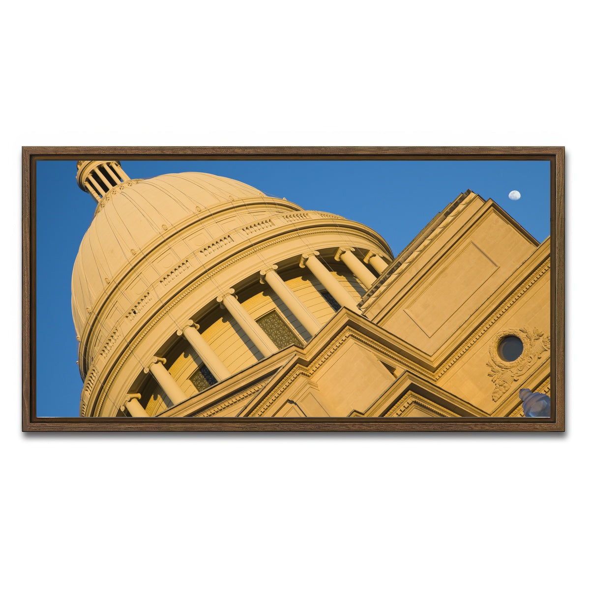 AUTO-MOCKUP WHITE | Little Rock - State Capitol | 1 Piece | Walnut Framed Canvas | group=2x1