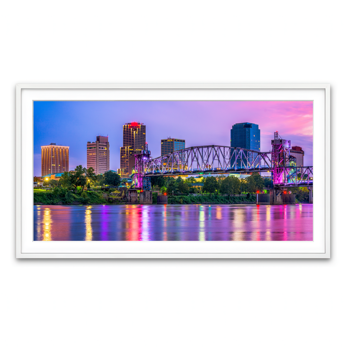 Framed Print 2x1 White