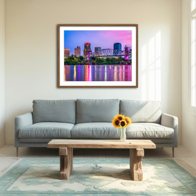 AUTO-MOCKUP ROOM | Little Rock Skyline Wall Art