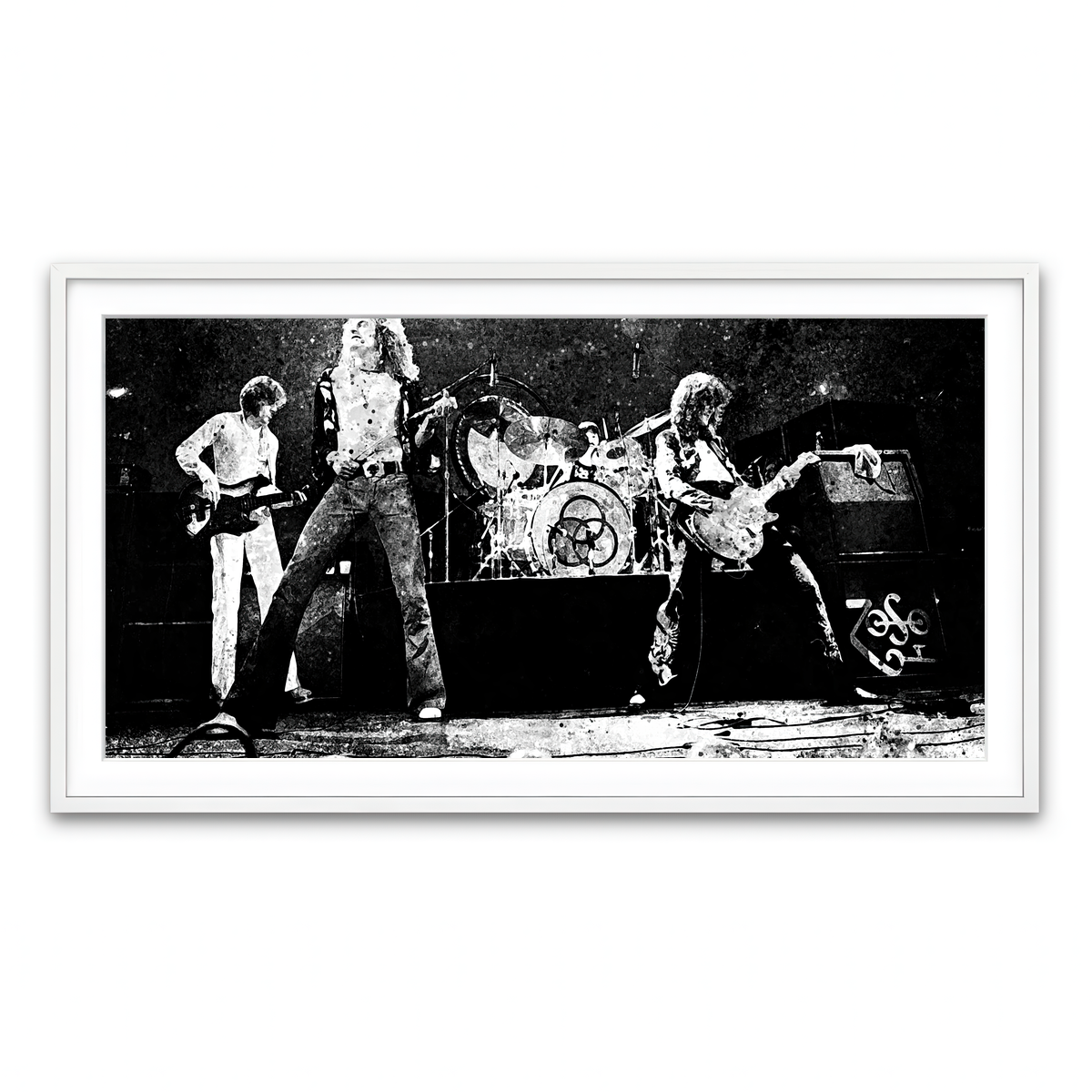 Framed Print 2x1 White