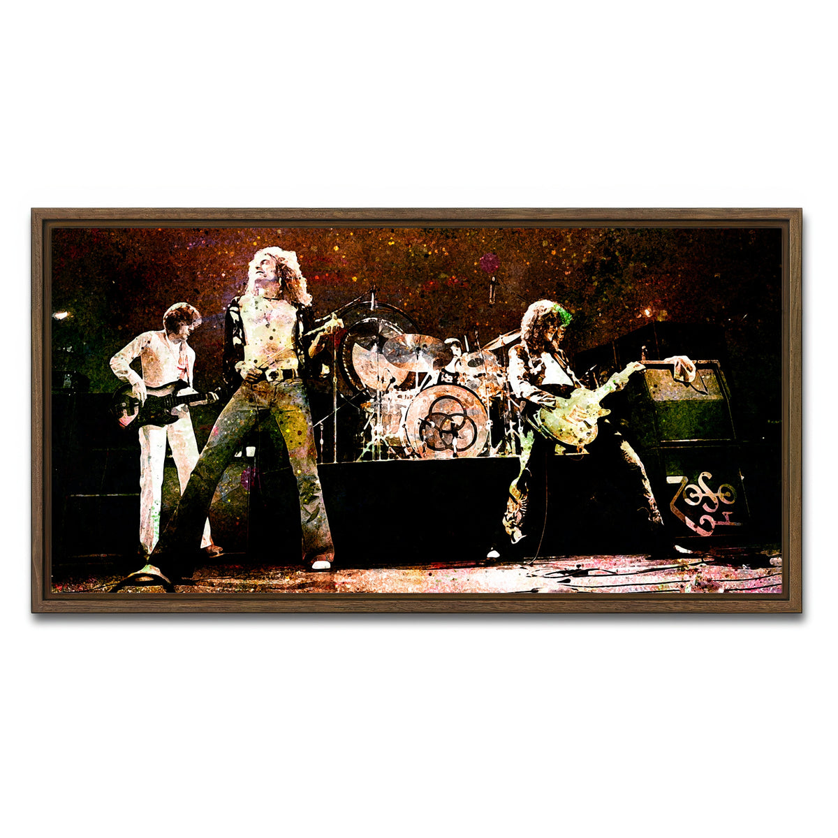 AUTO-MOCKUP WHITE | Live Led Zeppelin | 1 Piece | Walnut Frame | group=2x1
