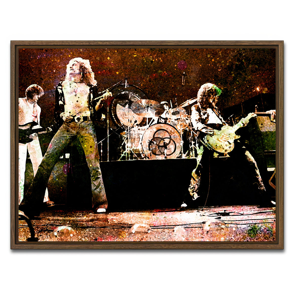 AUTO-MOCKUP WHITE | Live Led Zeppelin | 1 Piece | Walnut Frame | group=4x3
