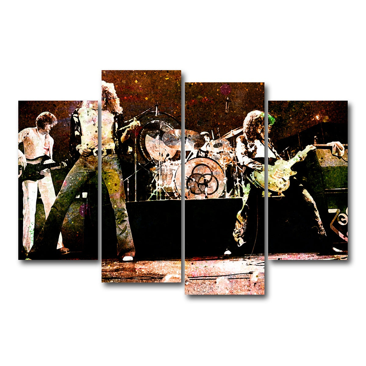 AUTO-MOCKUP WHITE | Live Led Zeppelin | 4 Piece | Gallery Wrapped | group=4_short