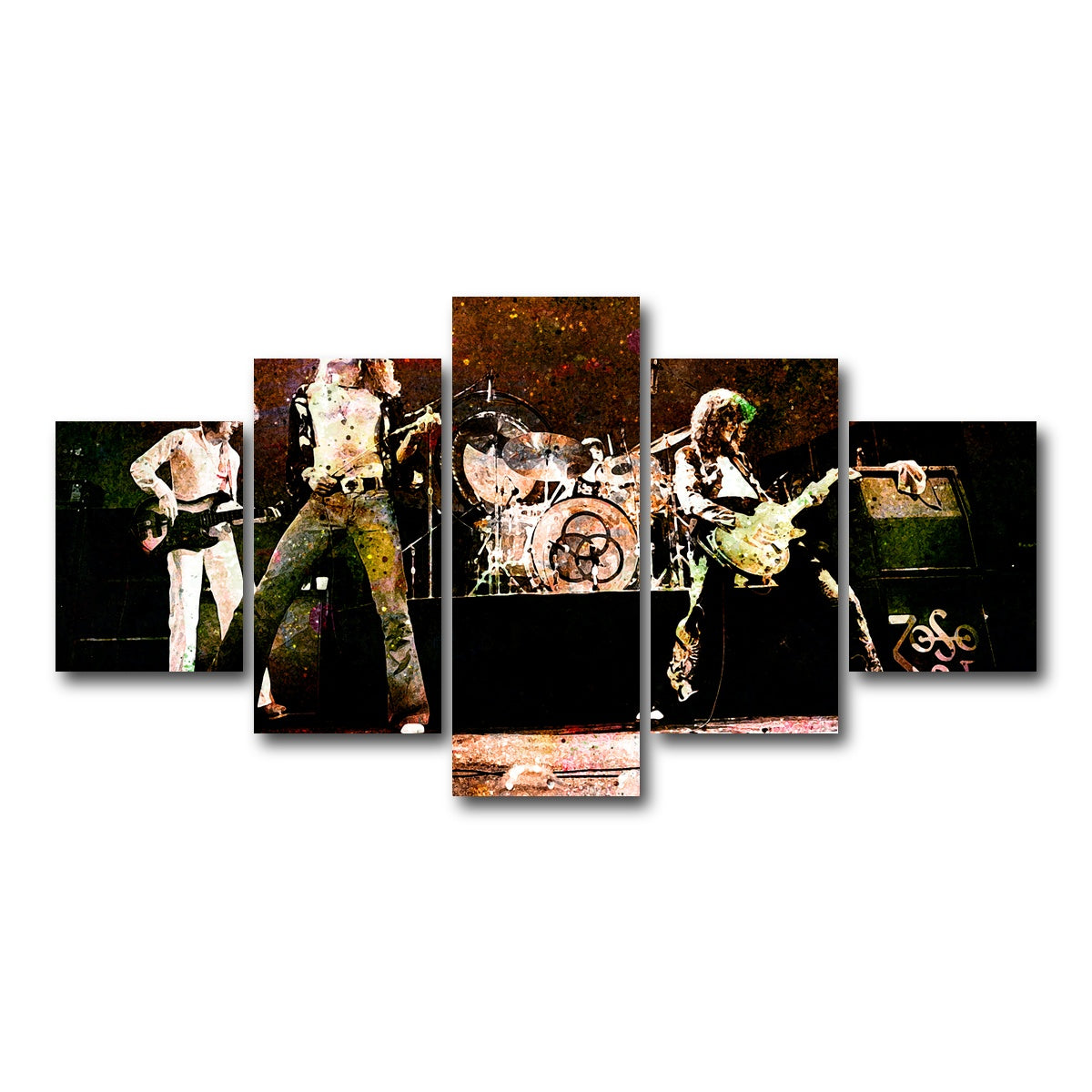 AUTO-MOCKUP WHITE | Live Led Zeppelin | 5 Piece | Gallery Wrapped | group=5_short