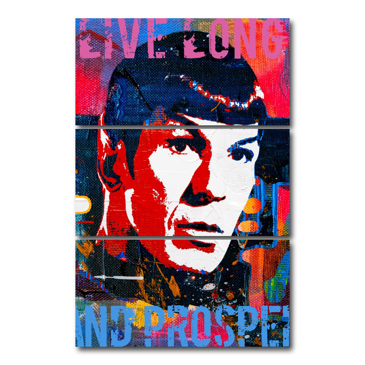 AUTO-MOCKUP WHITE | Live Long | 3 Piece | Gallery Wrap Canvas | group=12x24_stacked