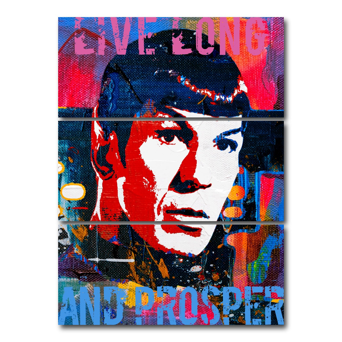 AUTO-MOCKUP WHITE | Live Long | 3 Piece | Gallery Wrap Canvas | group=8x18_stacked