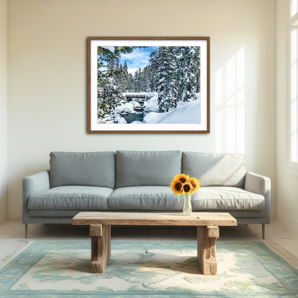AUTO-MOCKUP ROOM | Lodgepool Bridge Wall Art