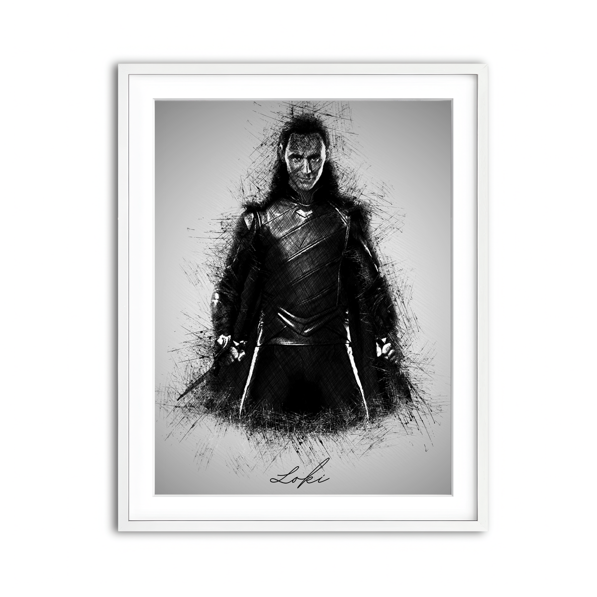 Framed Print 3x4 White