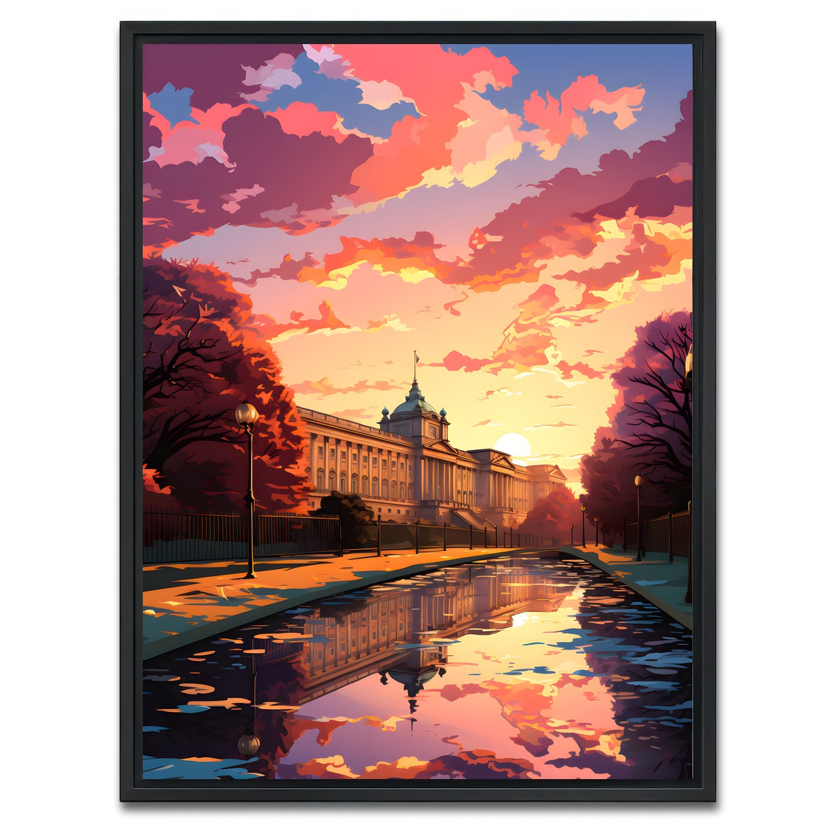 AUTO-MOCKUP WHITE | London - Buckingham Palace | 1 Piece | Black Framed Canvas | group=3x4