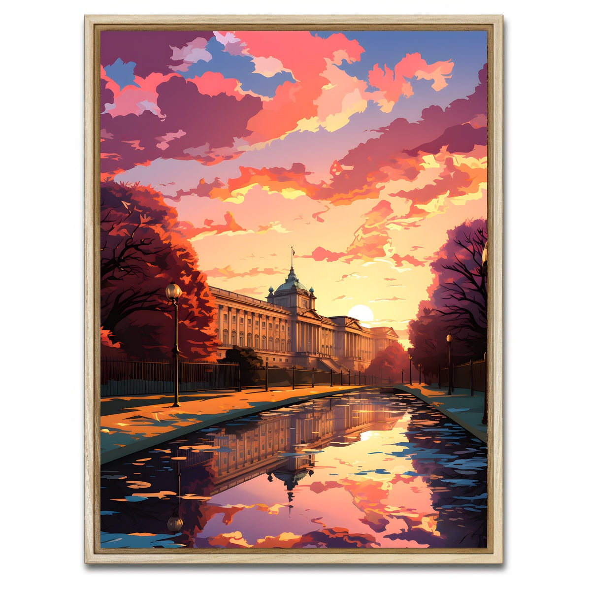 AUTO-MOCKUP WHITE | London - Buckingham Palace | 1 Piece | Natural Framed Canvas | group=3x4