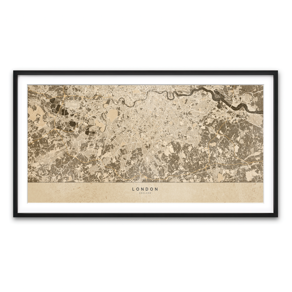 Framed Print 2x1 Black