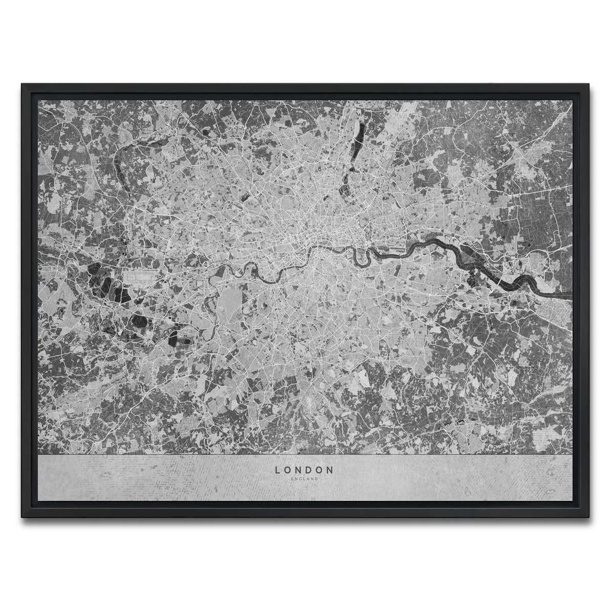 AUTO-MOCKUP WHITE | London Map 2 | 1 Piece | Black Framed Canvas | group=4x3