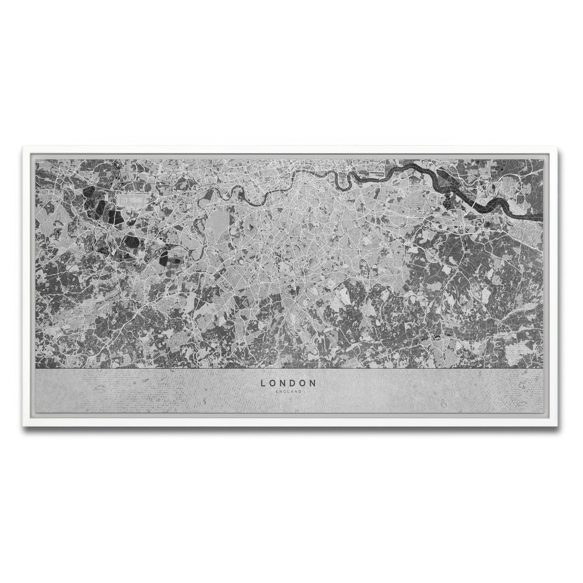 AUTO-MOCKUP WHITE | London Map 2 | 1 Piece | White Framed Canvas | group=2x1