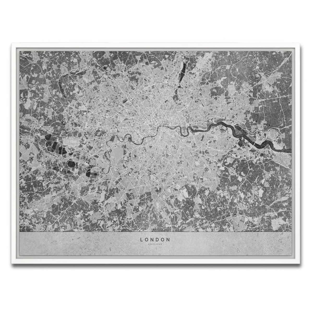 AUTO-MOCKUP WHITE | London Map 2 | 1 Piece | White Framed Canvas | group=4x3