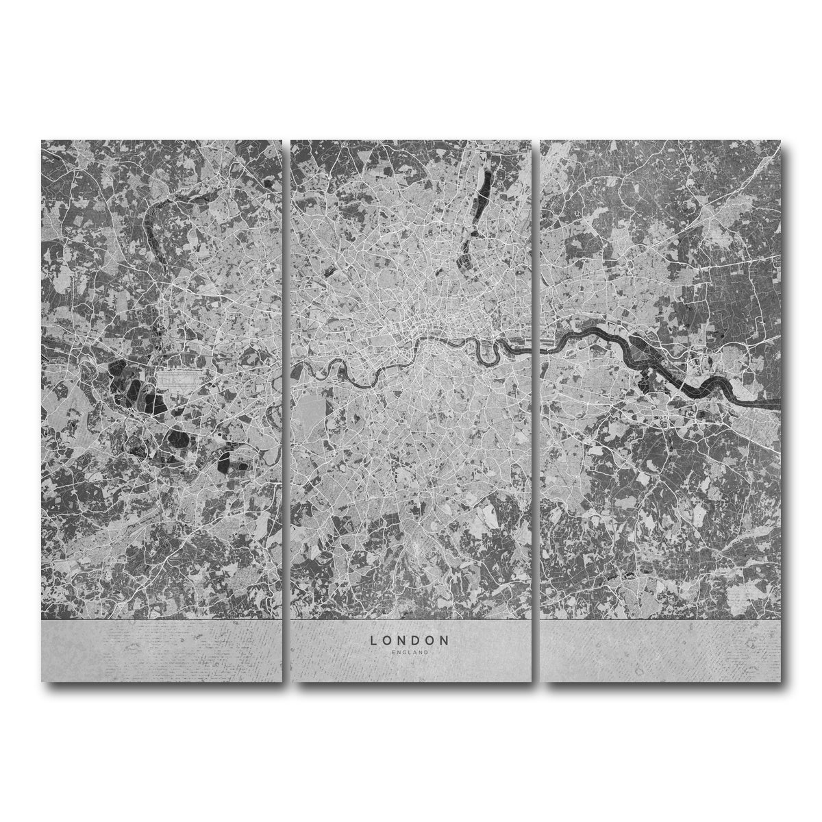 AUTO-MOCKUP WHITE | London Map 2 | 3 Piece | Gallery Wrap Canvas | group=8x18