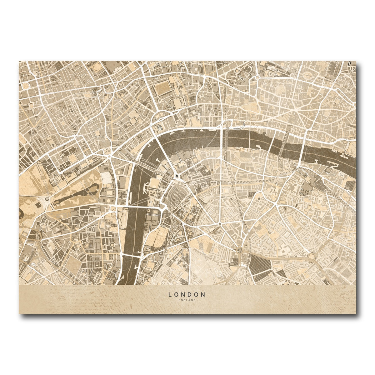 AUTO-MOCKUP WHITE | London Map 3 | 1 Piece | Gallery Wrap Canvas | group=4x3