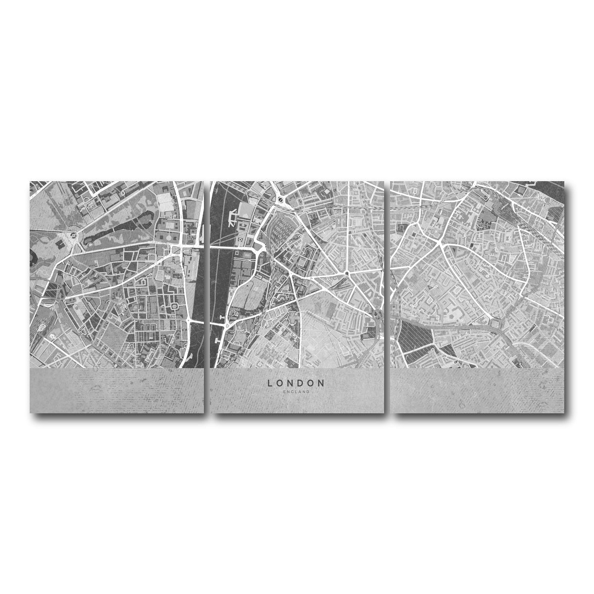 AUTO-MOCKUP WHITE | London Map 4 | 3 Piece | Gallery Wrap Canvas | group=18x24