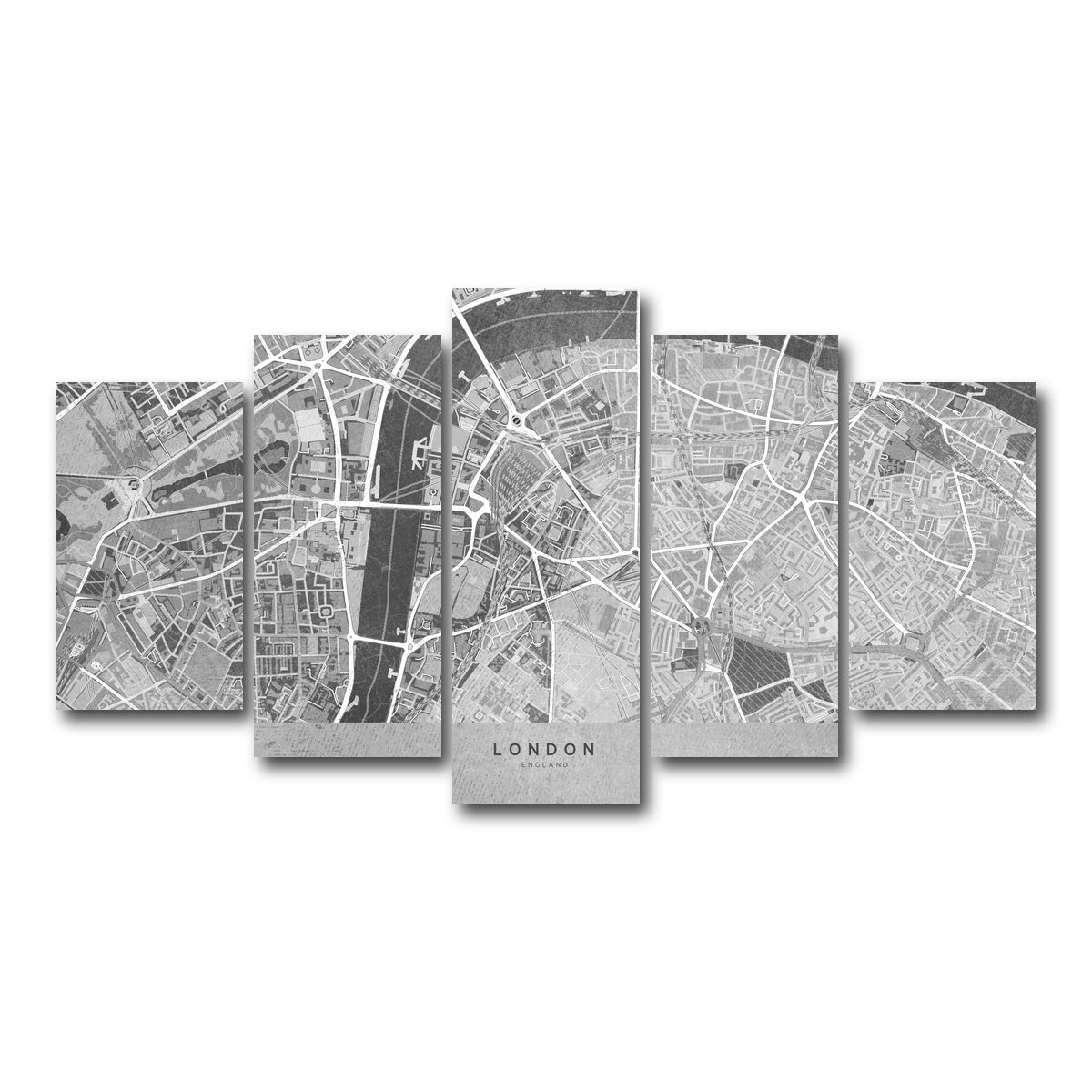 AUTO-MOCKUP WHITE | London Map 4 | 5 Piece | Gallery Wrap Canvas | group=5_normal