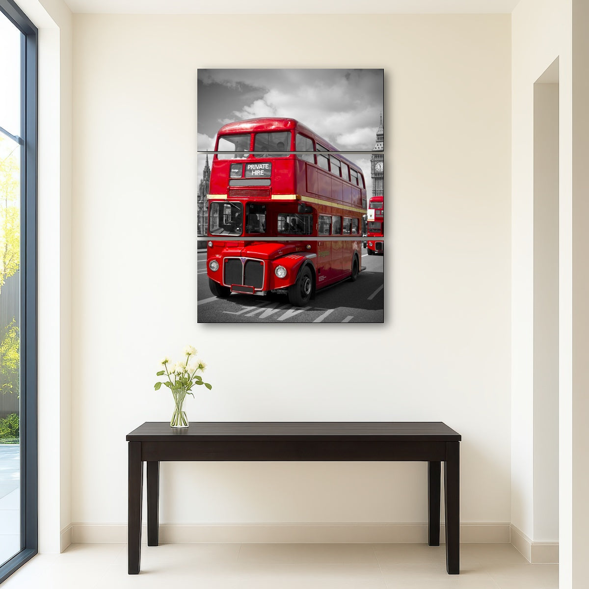 AUTO-MOCKUP ROOM | London Red Buses on Westminster Bridge