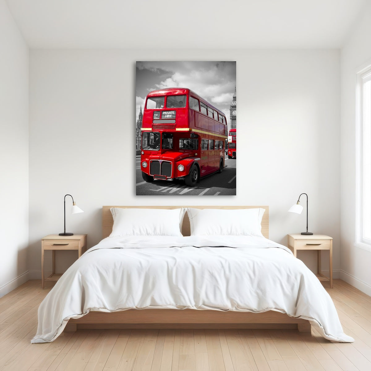 AUTO-MOCKUP ROOM | London Red Buses on Westminster Bridge