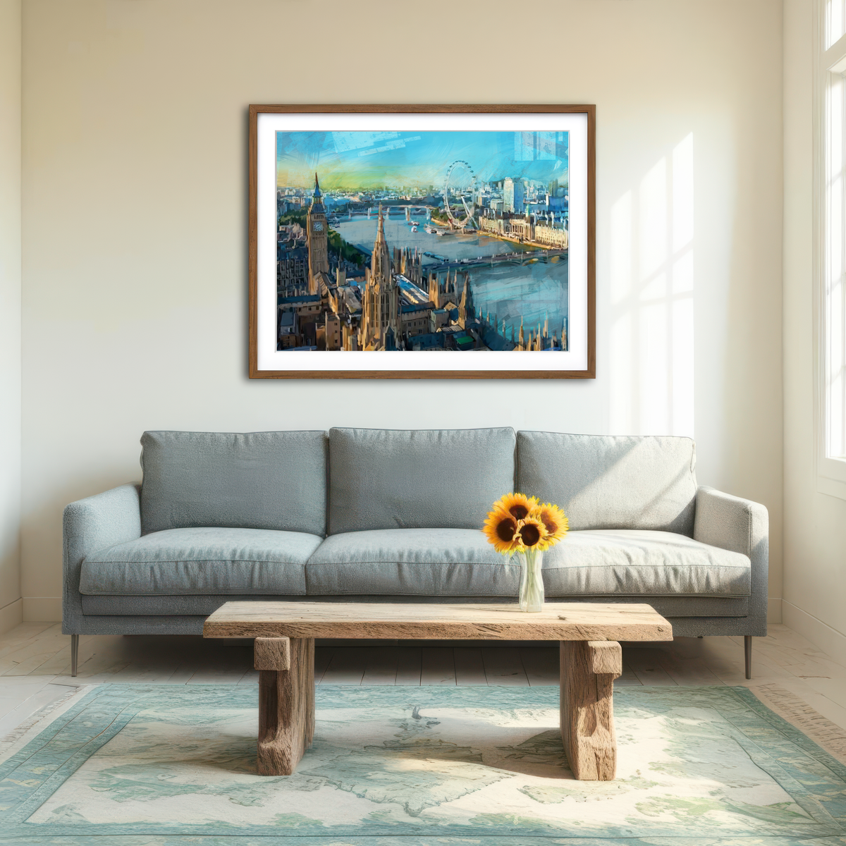AUTO-MOCKUP ROOM | London Skyline Wall Art