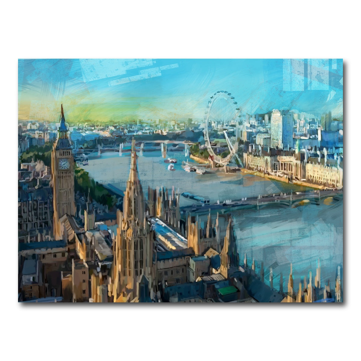 AUTO-MOCKUP WHITE | London Skyline | 1 Piece | Gallery Wrap Canvas | group=4x3