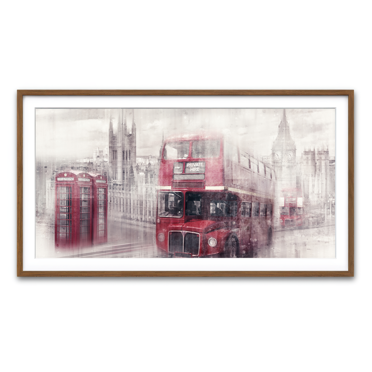 Framed Print 2x1 Walnut