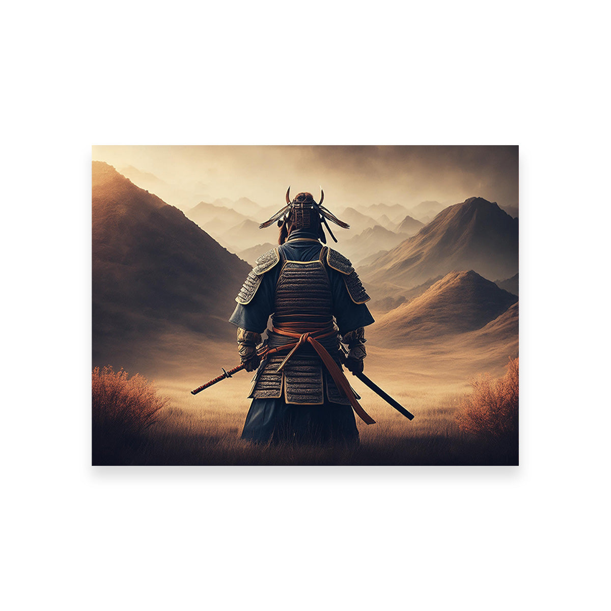 Lone Samurai Warrior Wall Art