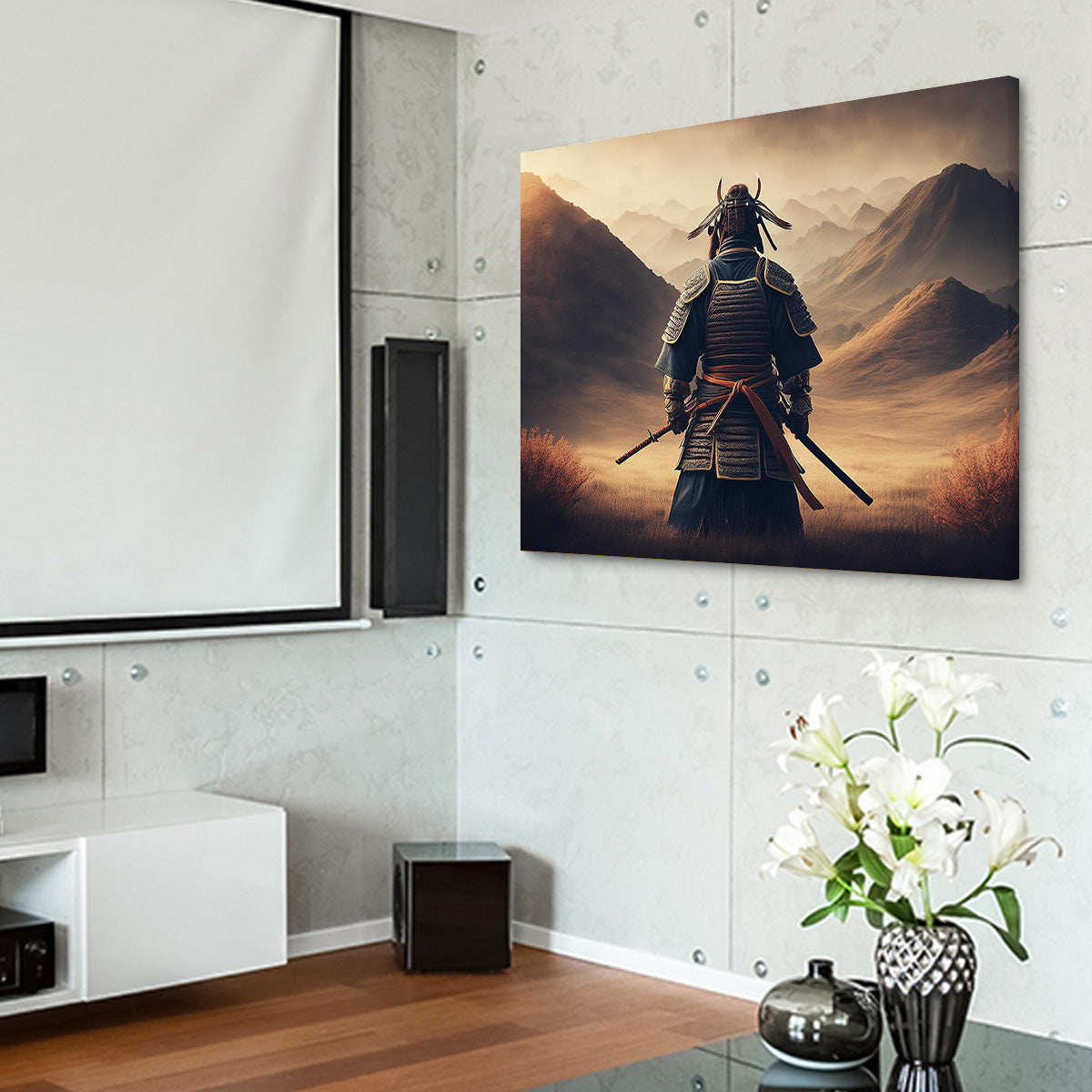 Lone Samurai Warrior Wall Art