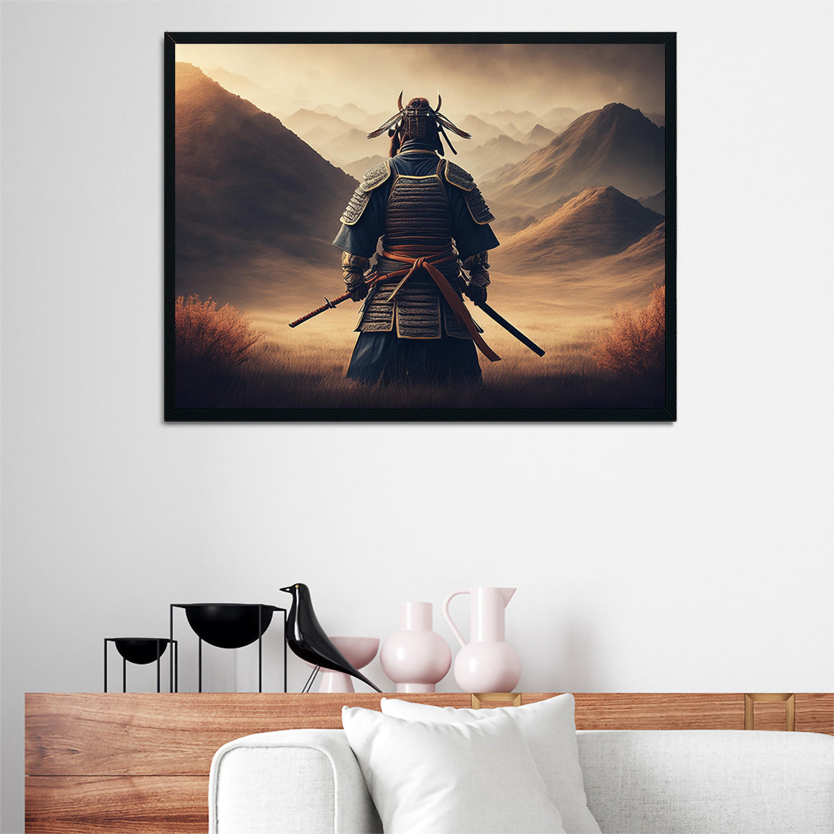 Lone Samurai Warrior Wall Art