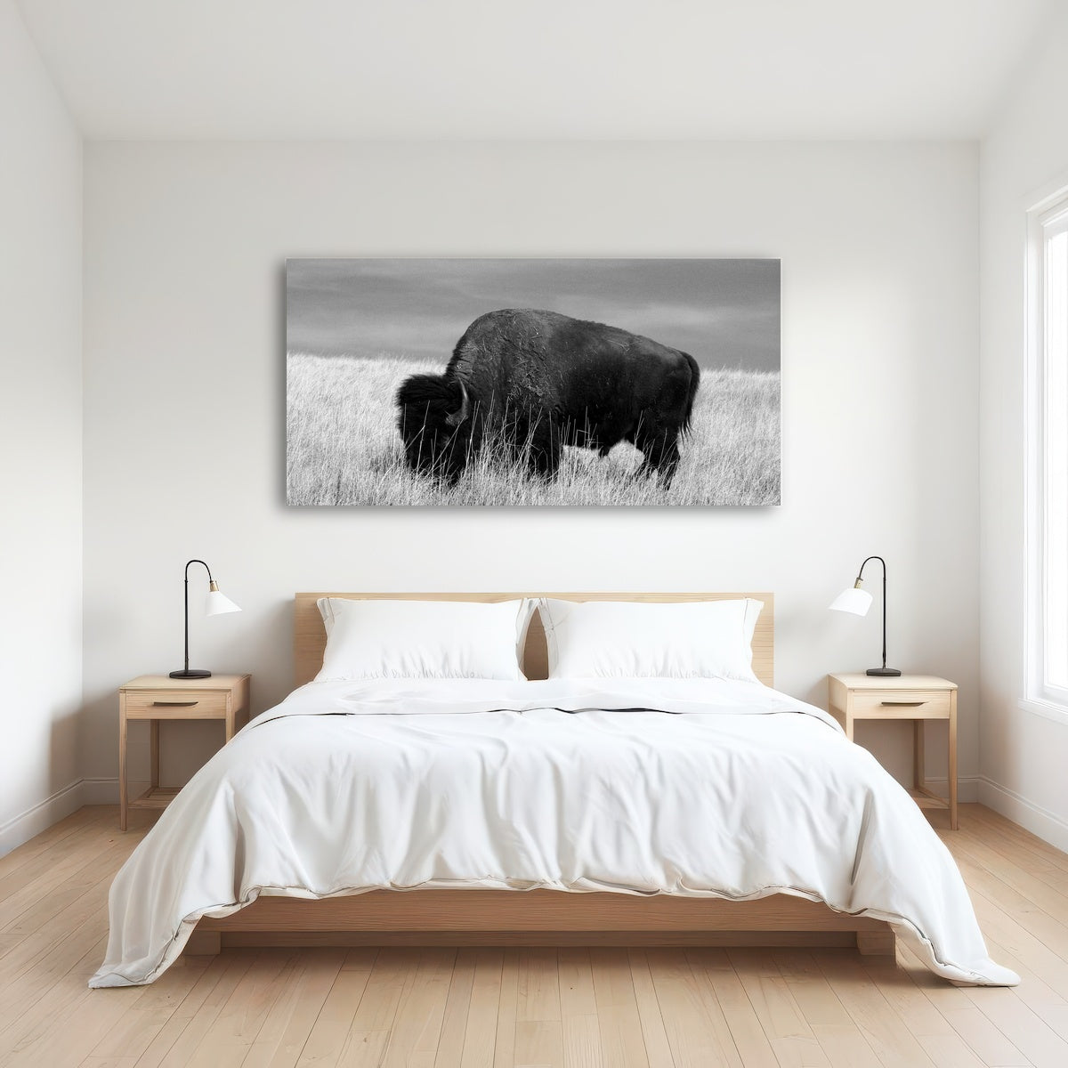 AUTO-MOCKUP ROOM | Lone Buffalo Grayscale