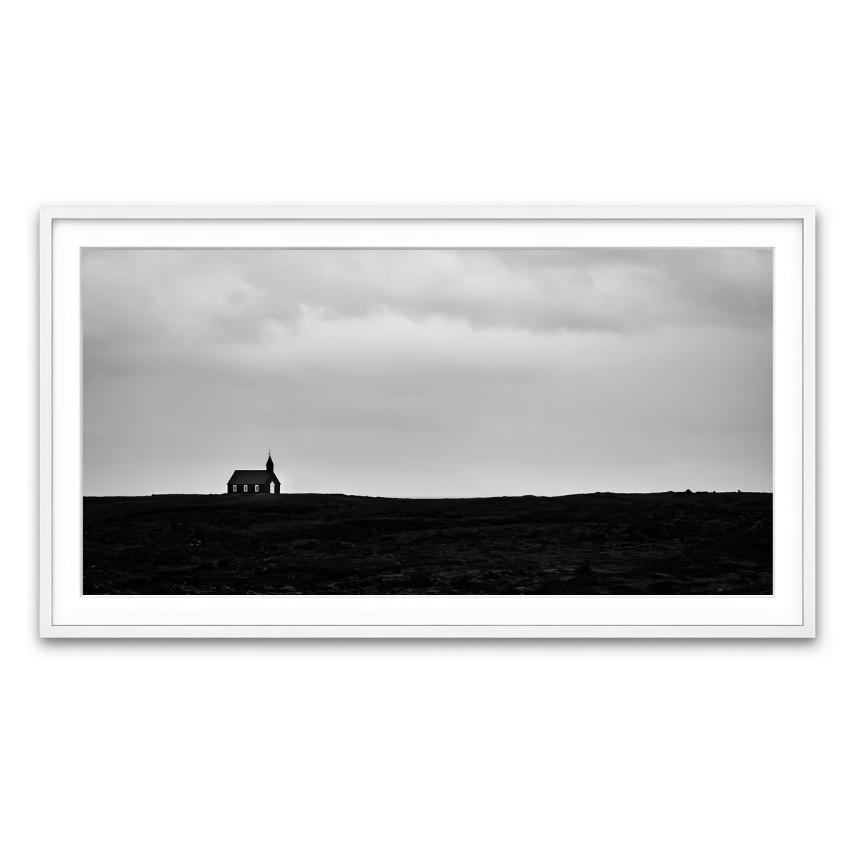Framed Print 2x1 White