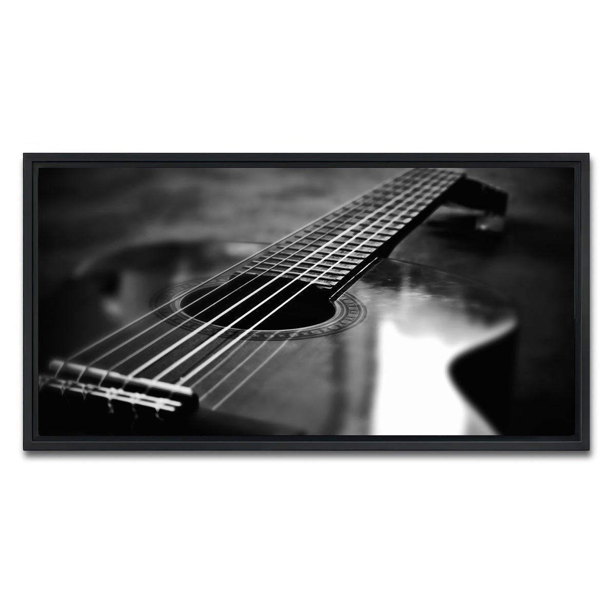 AUTO-MOCKUP WHITE | Lone Guitar | 1 Piece | Black Framed Canvas | group=2x1