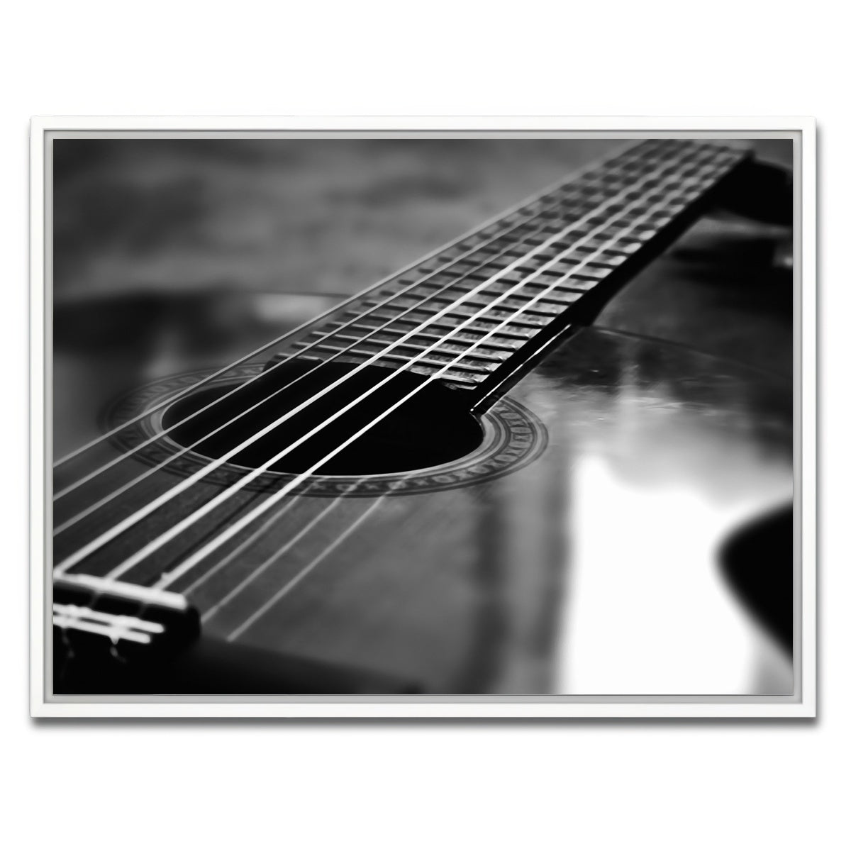 AUTO-MOCKUP WHITE | Lone Guitar | 1 Piece | White Framed Canvas | group=4x3