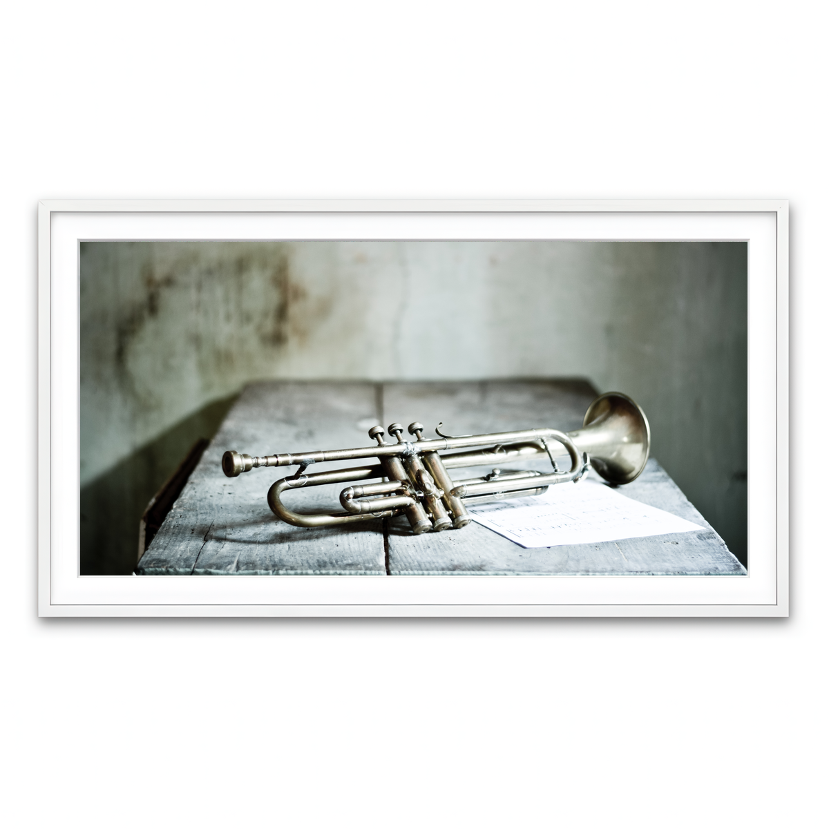 Framed Print 2x1 White