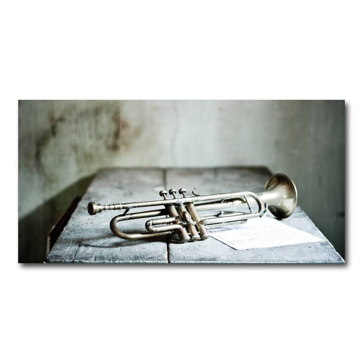 AUTO-MOCKUP WHITE | Lone Jazz Trumpet | 1 Piece | Gallery Wrap Canvas | group=2x1