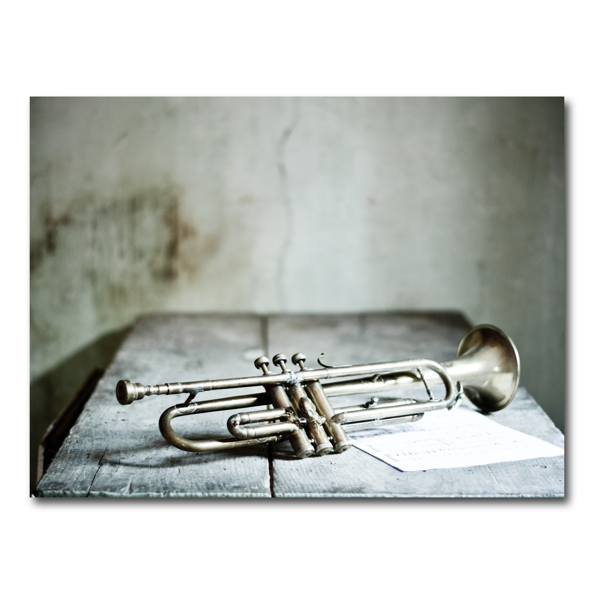 AUTO-MOCKUP WHITE | Lone Jazz Trumpet | 1 Piece | Gallery Wrap Canvas | group=4x3
