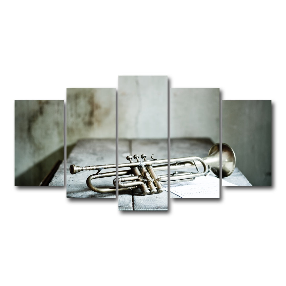 AUTO-MOCKUP WHITE | Lone Jazz Trumpet | 5 Piece | Gallery Wrap Canvas | group=5_normal
