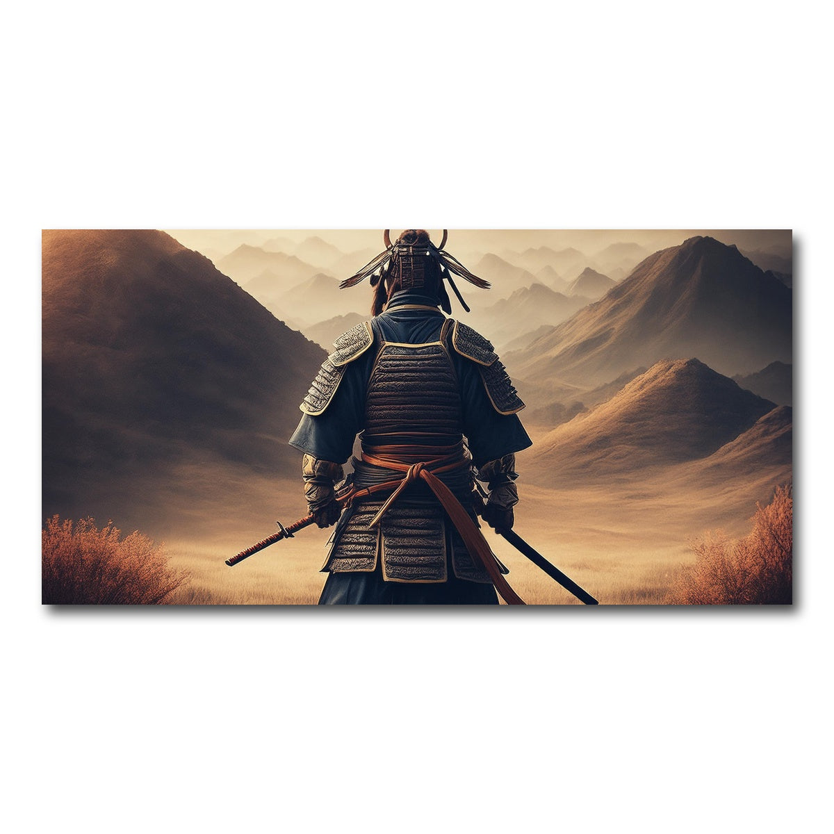 AUTO-MOCKUP WHITE | Lone Samurai Warrior | 1 Piece | Gallery Wrap Canvas | group=2x1