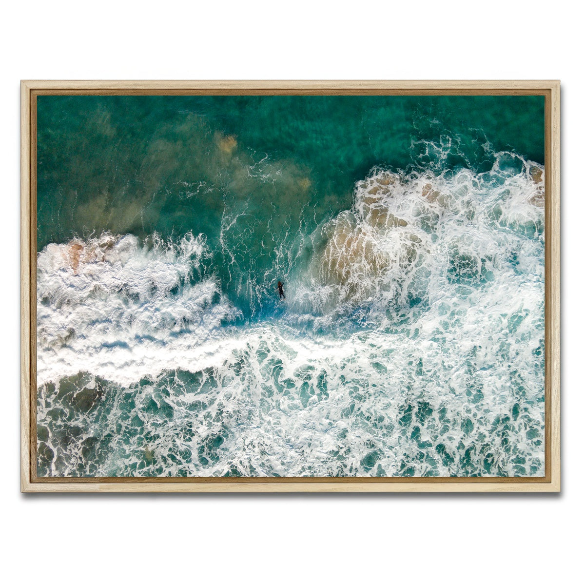 AUTO-MOCKUP WHITE | Lone Surfer | 1 Piece | Natural Framed Canvas | group=4x3