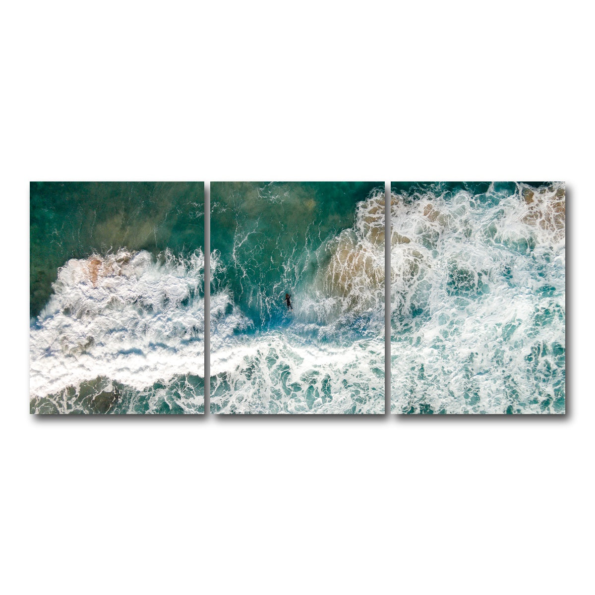 AUTO-MOCKUP WHITE | Lone Surfer | 3 Piece | Gallery Wrap Canvas | group=18x24