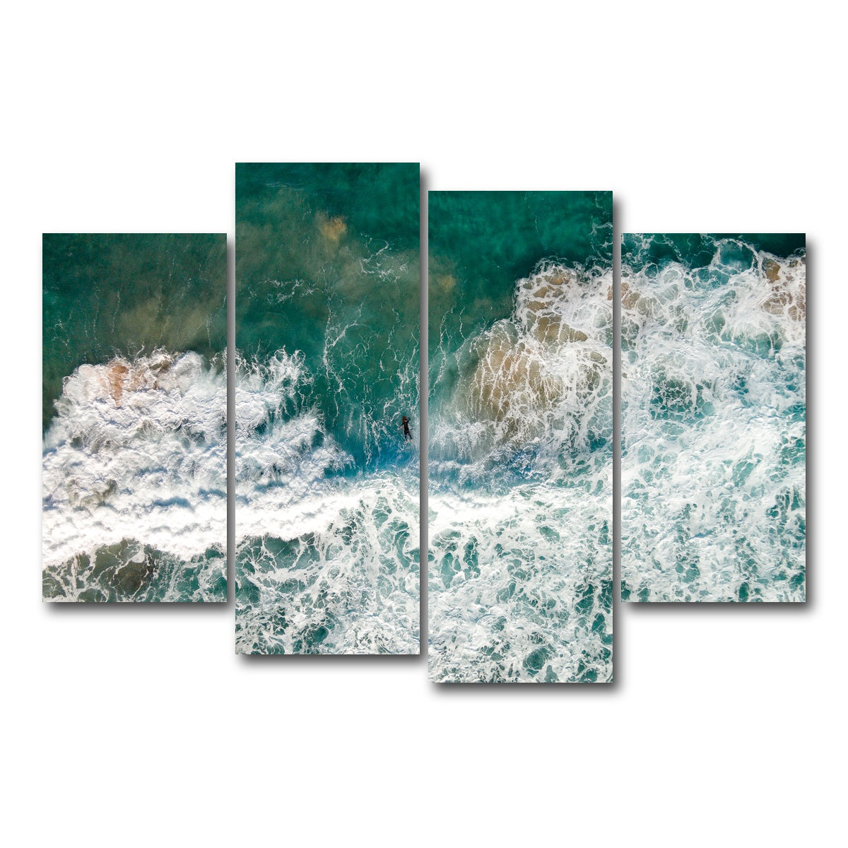 AUTO-MOCKUP WHITE | Lone Surfer | 4 Piece | Gallery Wrap Canvas | group=4_short