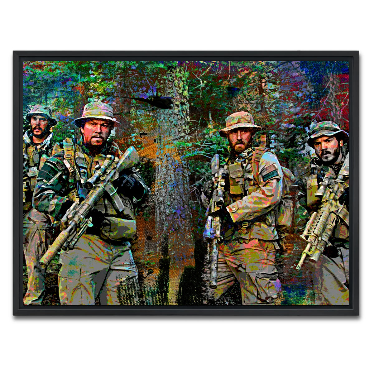 AUTO-MOCKUP WHITE | Lone Survivor Crew | 1 Piece | Black Framed Canvas | group=4x3