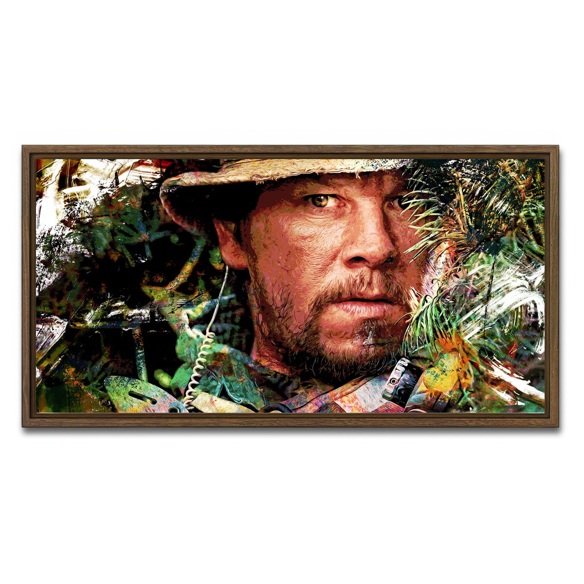 AUTO-MOCKUP WHITE | Lone Survivor | 1 Piece | Walnut Framed Canvas | group=2x1